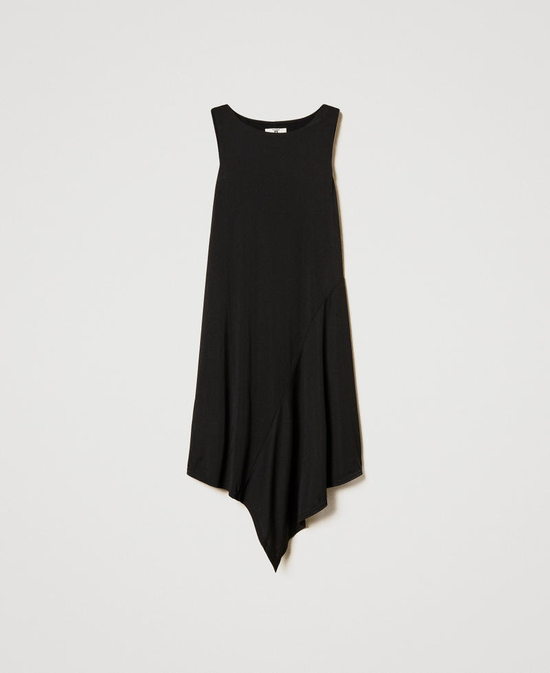 Асимметричное платье миди Черный женщина 251LB2RBB_00006_S0