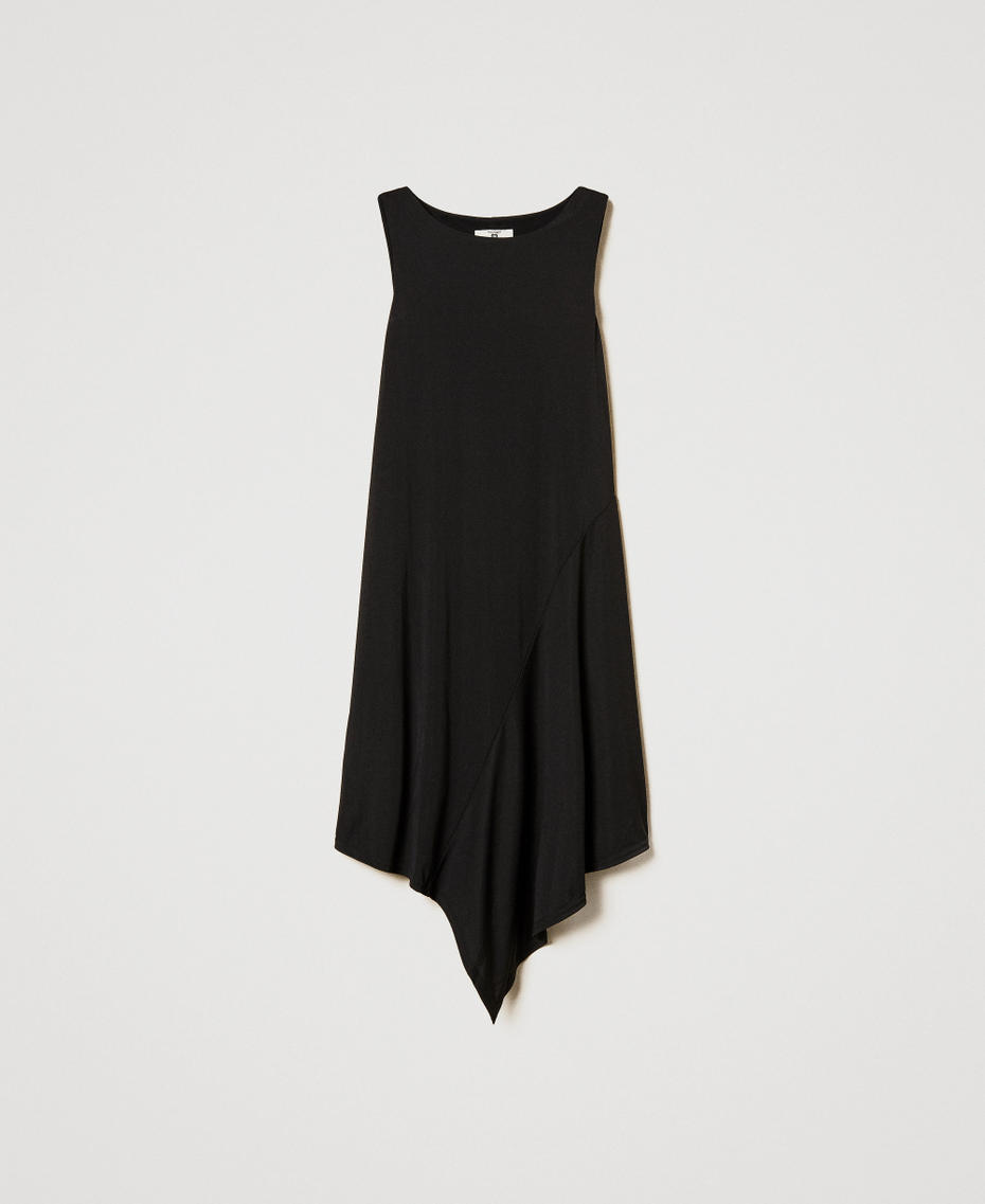Асимметричное платье миди Черный женщина 251LB2RBB_00006_S0