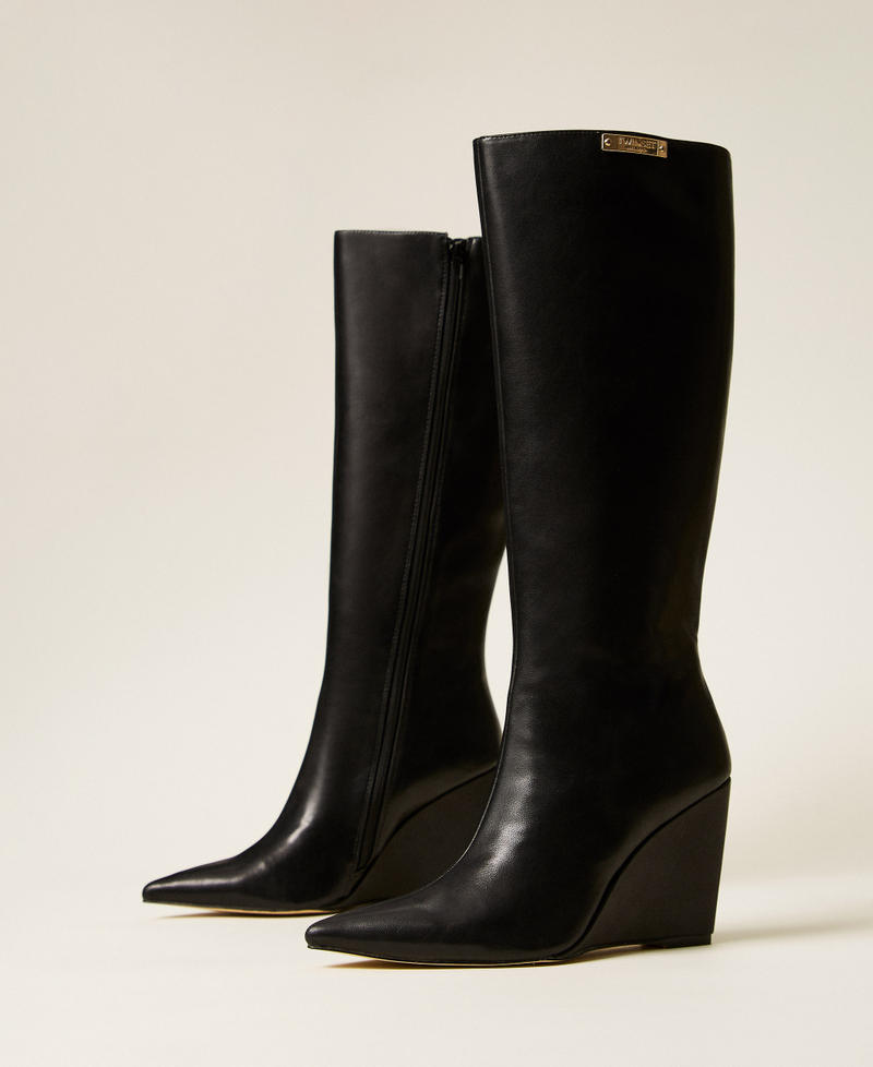 High wedge boots Black Woman 252TGT210_00006_02