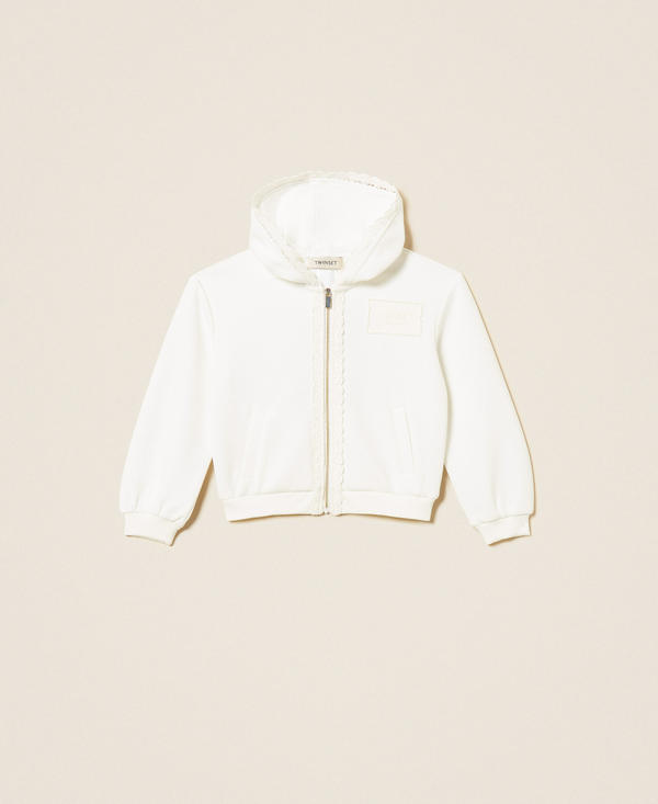 Baby&acute;s scuba sweatshirt with lace