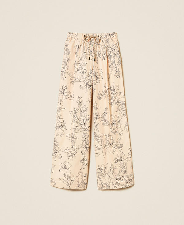 Bull trousers with floral print