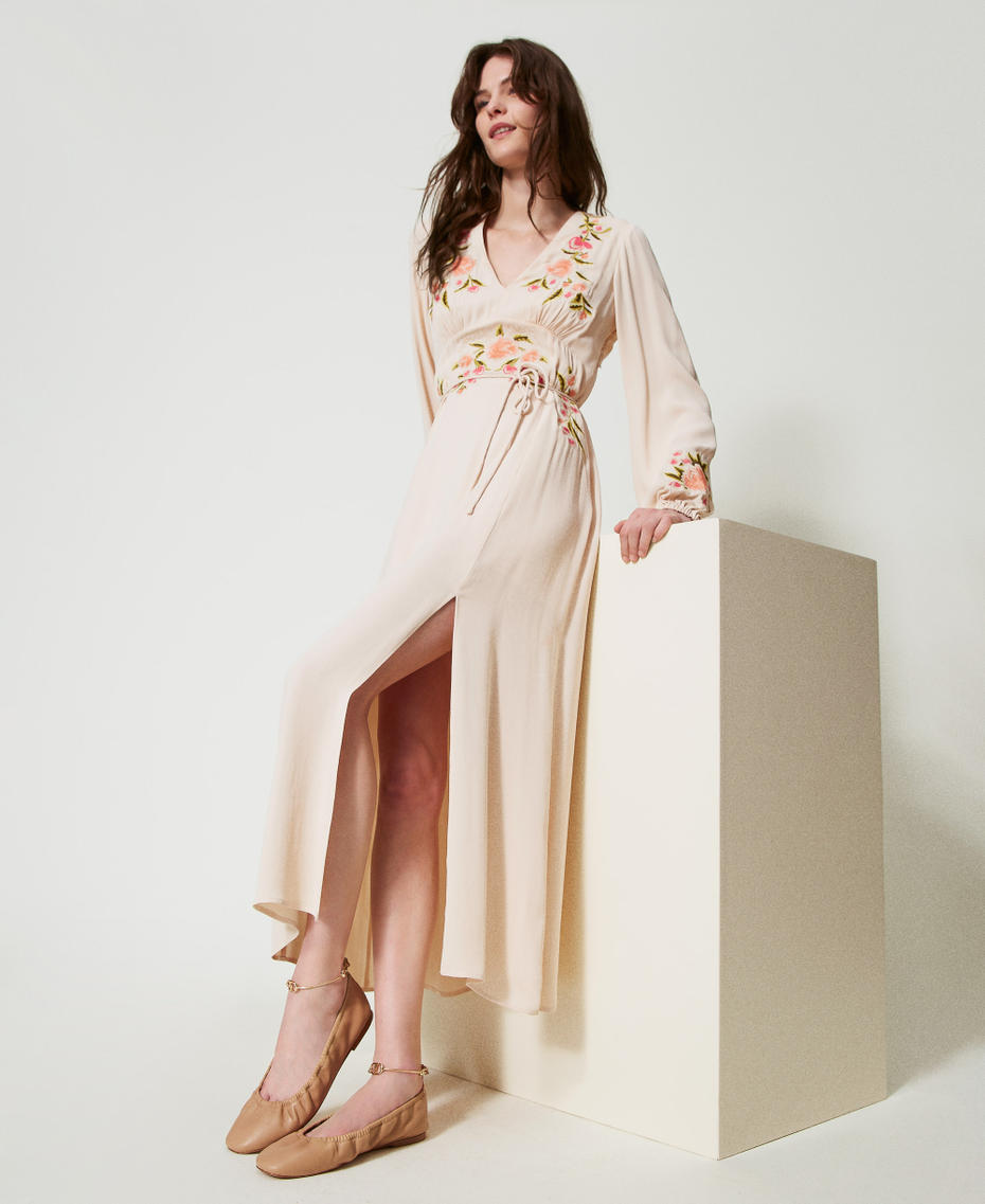 Ballet flats with strap Camel Woman 251TCP150_00044_0T