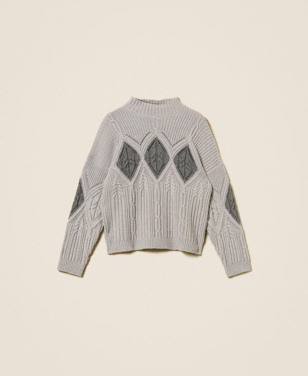 Wool blend intarsia jumper