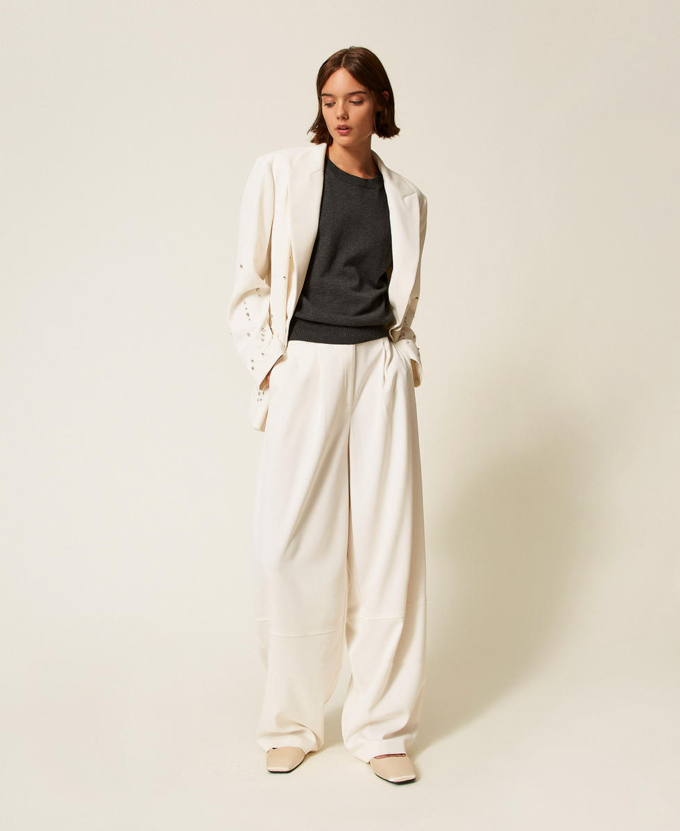 Pantal&oacute;n palazzo con pinzas White Nieve Mujer 252AT2011_00282_01