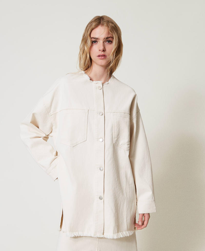 Giacca in bull con cotone organico Beige "Angorra" Donna 251AP2360_12114_03