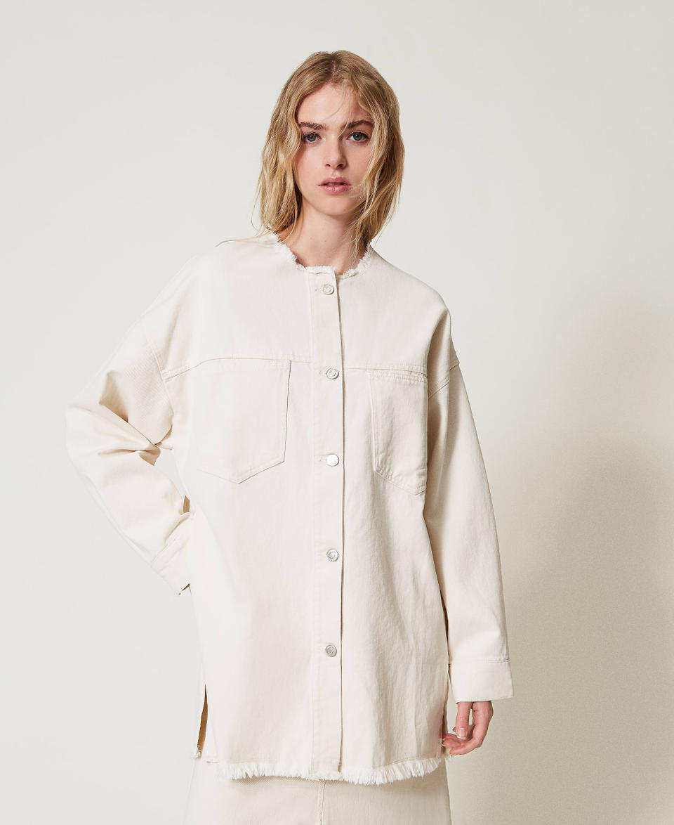 Bull jacket with organic cotton Angora Beige Woman 251AP2360_12114_03