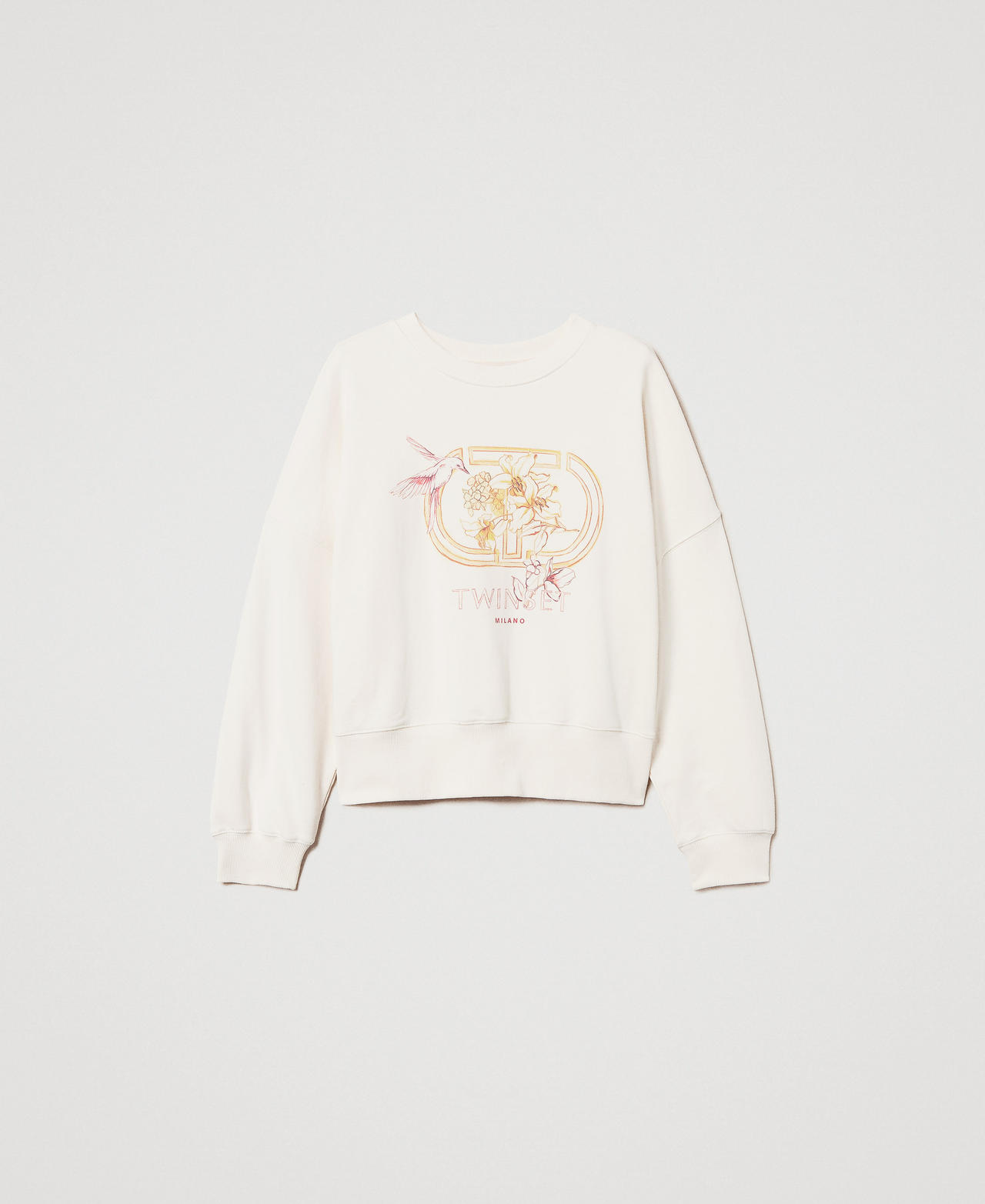 Sweatshirt with hummingbird print Mother Of Pearl Woman 251TP2484_00059_0S