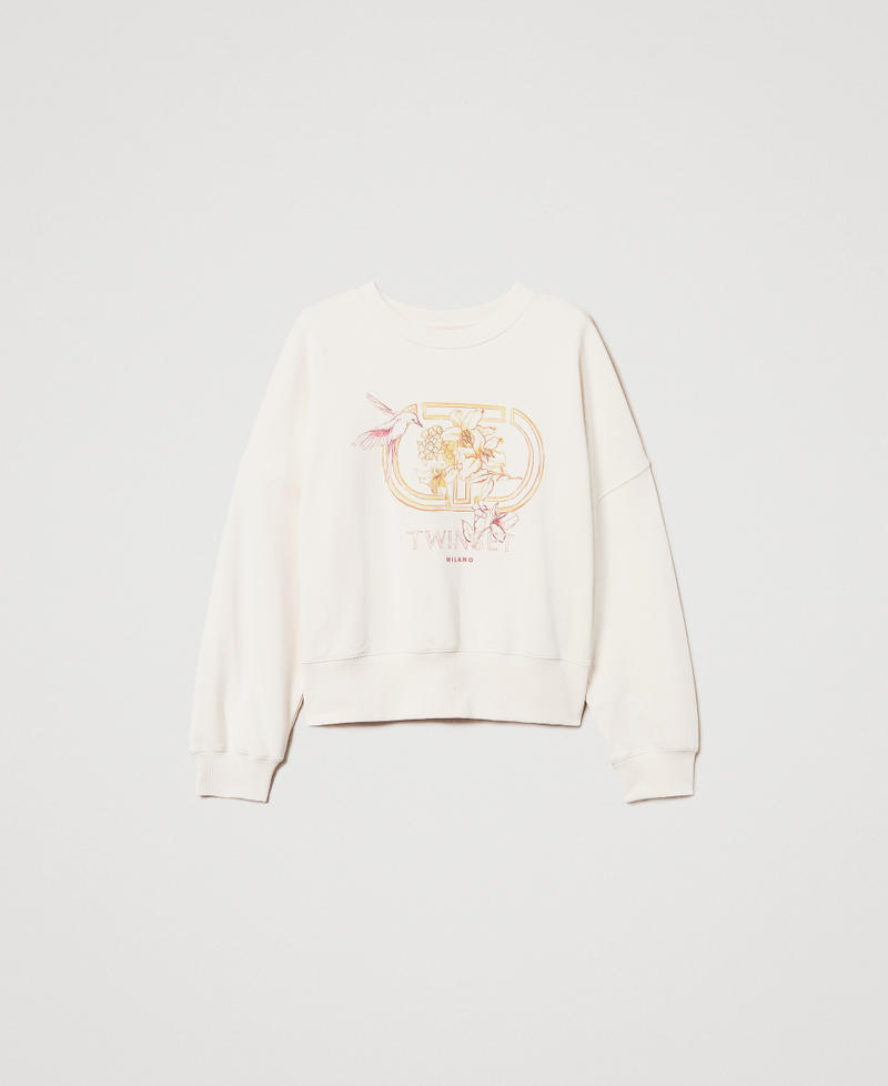 Sweatshirt with hummingbird print Mother Of Pearl Woman 251TP2484_00059_0S