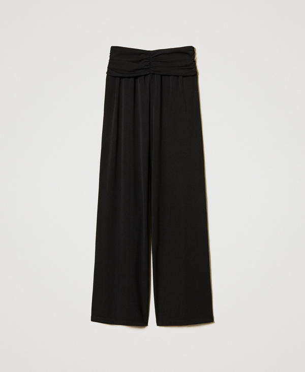 Pantaloni a palazzo con drappeggio