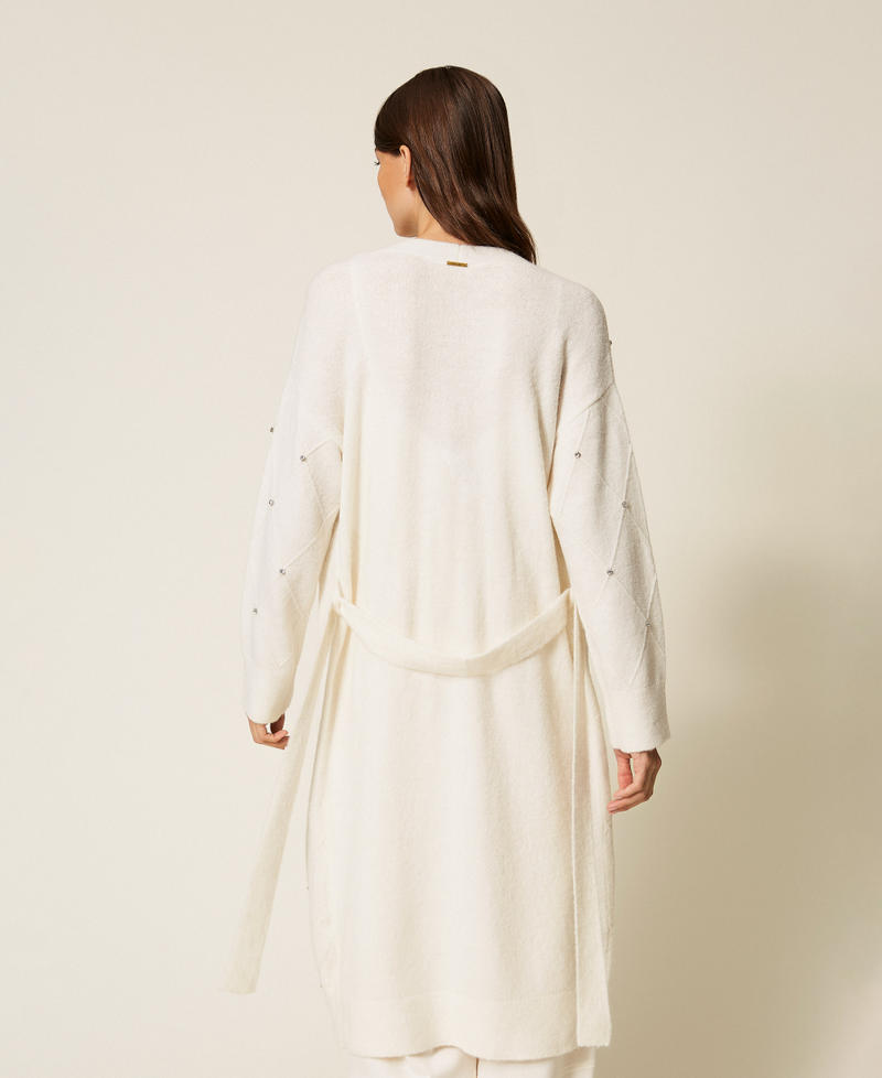 Long diamond cardigan with embroidery Off White Woman 252LL3ACC_00526_04