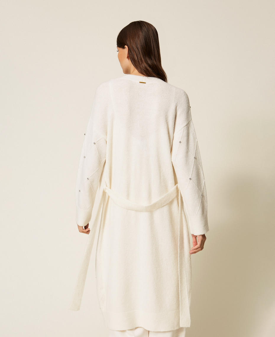Long diamond cardigan with embroidery Off White Woman 252LL3ACC_00526_04