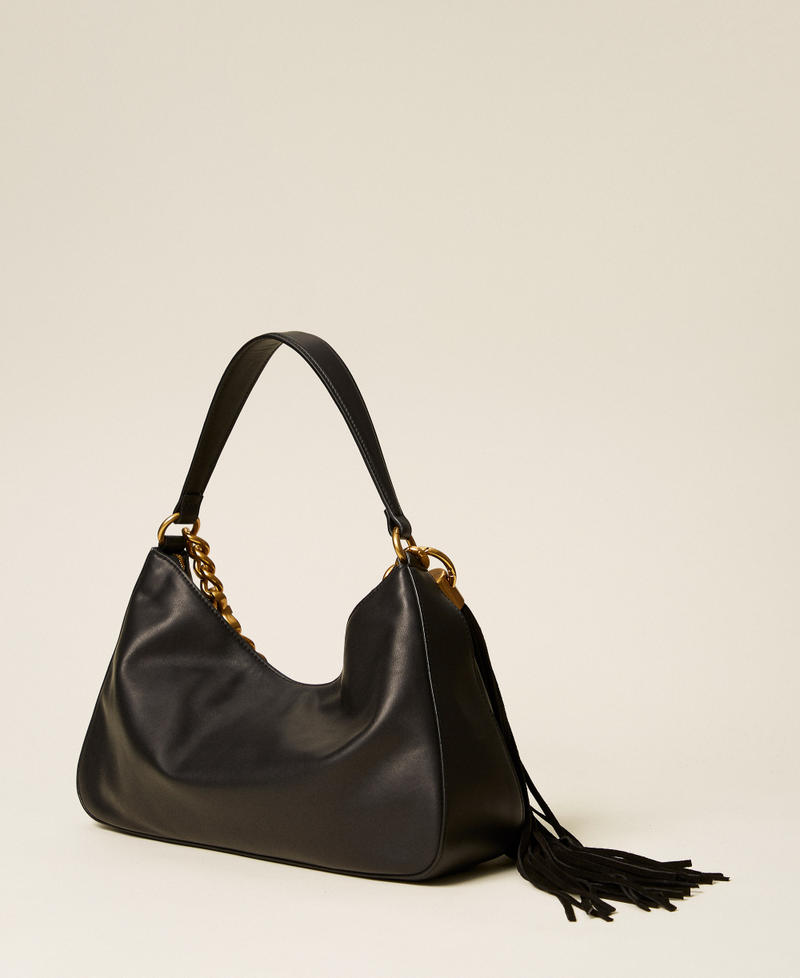 Large Liliane leather bag with charm Black Woman 262TB7207_00006_03