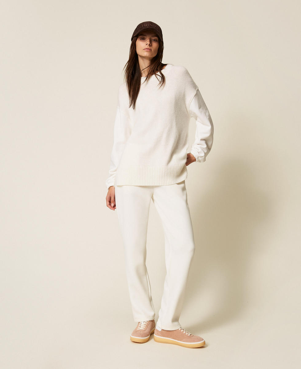 Scuba fabric cigarette trousers