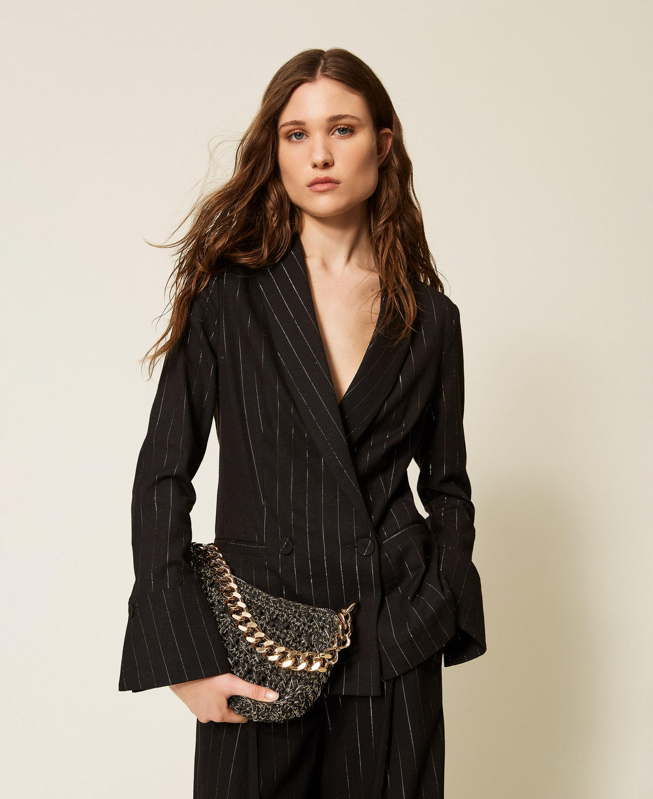 Twinset Blazer à rayures lurex