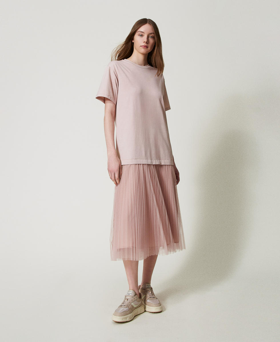 Robe longue avec jupe en tulle