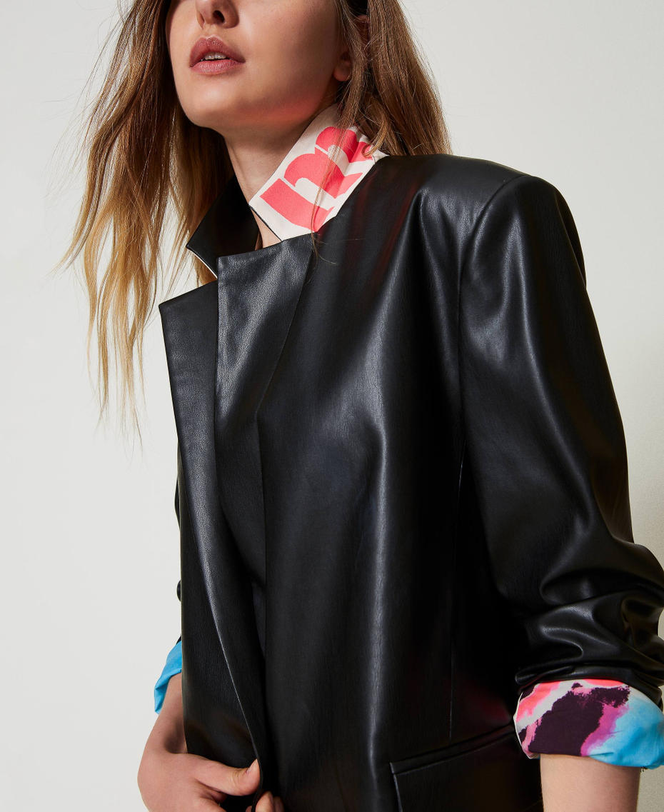 MYFO leather-like blazer Black Woman 242AQ2042_00006_05