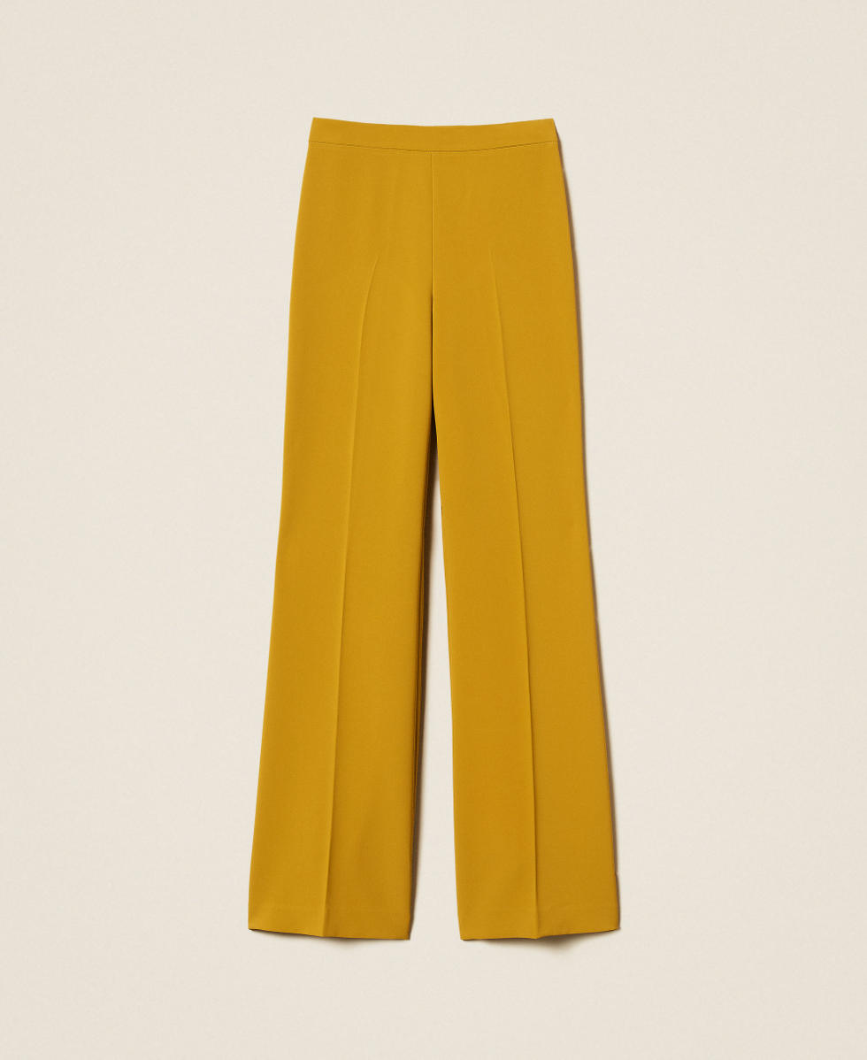 Wide crêpe trousers