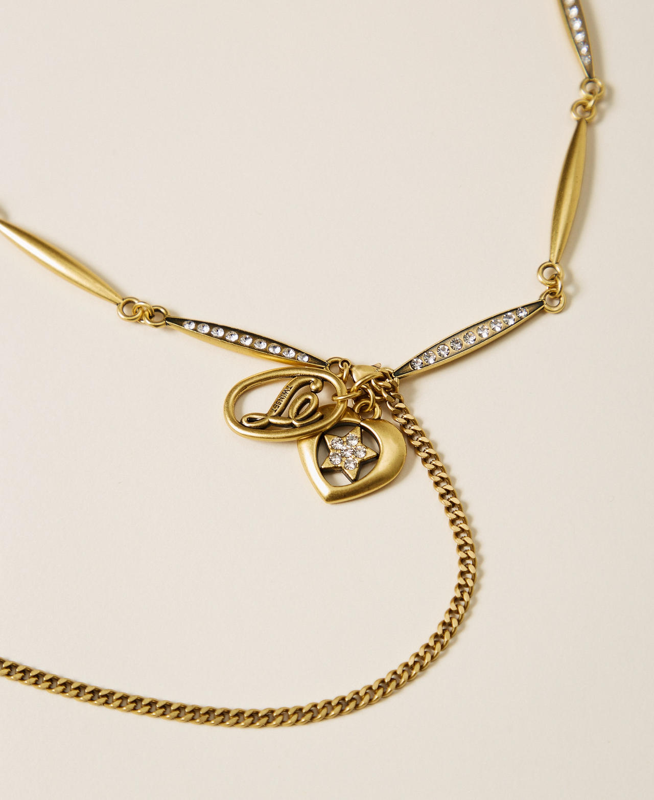 Chain belt with tassel pendant Natural Old Gold Woman 262TO5680_13015_02