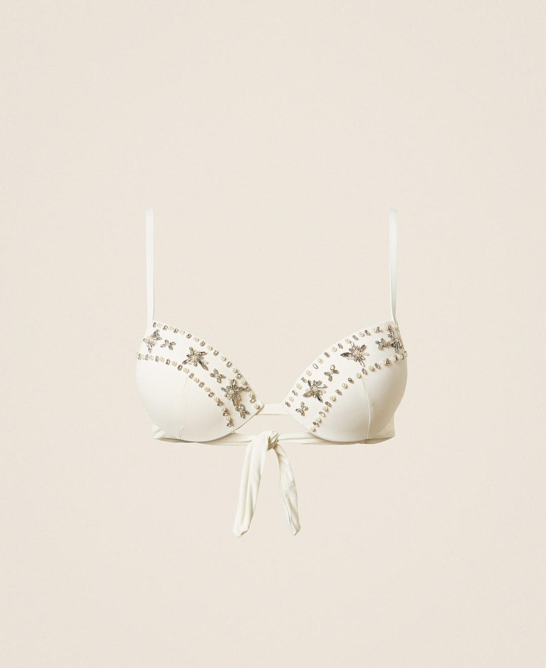 Haut de maillot de bain push-up avec broderie