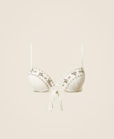 Haut de maillot de bain push-up avec broderie Off White Femme 261LBMC44_00526_S0