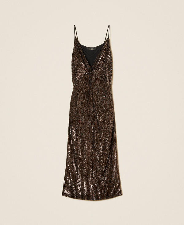 Abito lungo in paillettes