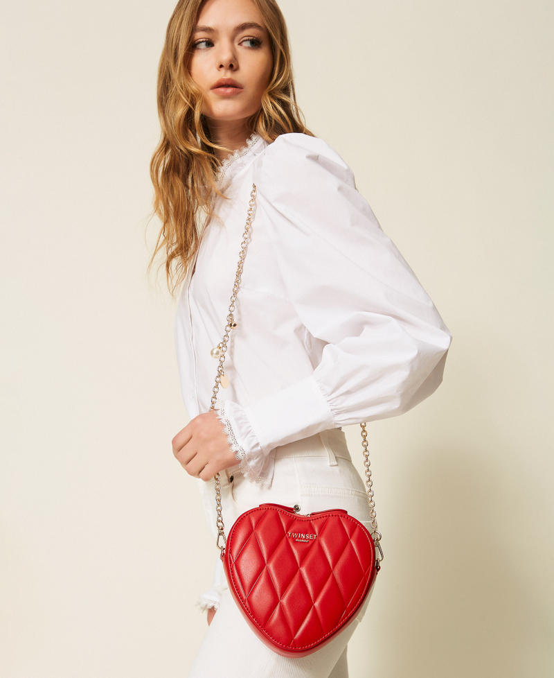 Mini-Umh&auml;ngetasche in Herzform Rot Frau 261TH7034_00015_T0