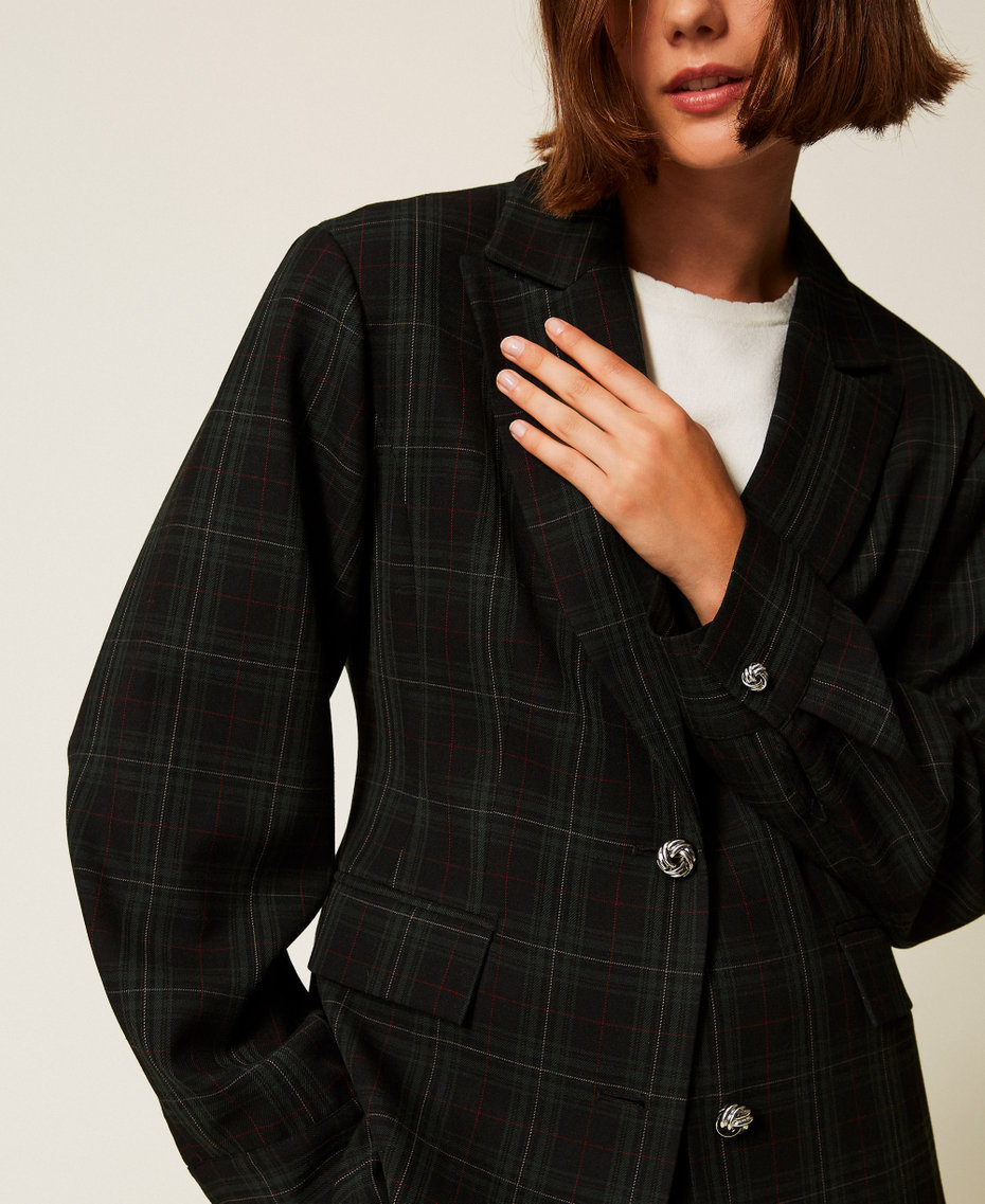 Tartan blazer Daily Tartan Green Woman 252AT2130_12451_03