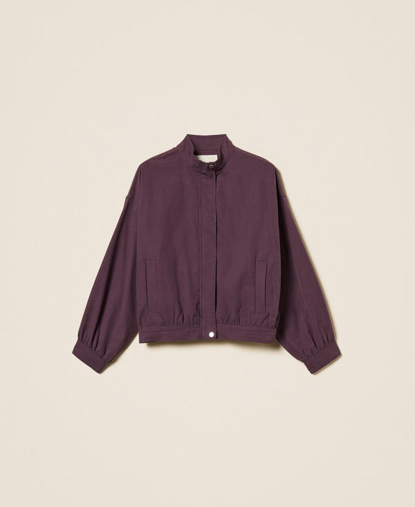 Lyocell and cotton zip jacket