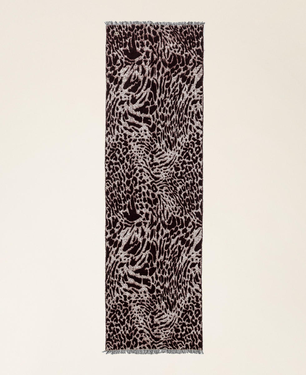 Stola jacquard a fantasia animalier Purple Eden Donna 252TO5030_12635_05